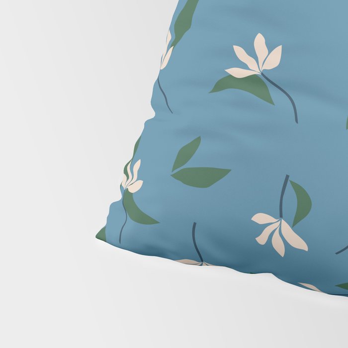 Sprouts | Blue Pillow Sham Gallery Image 4