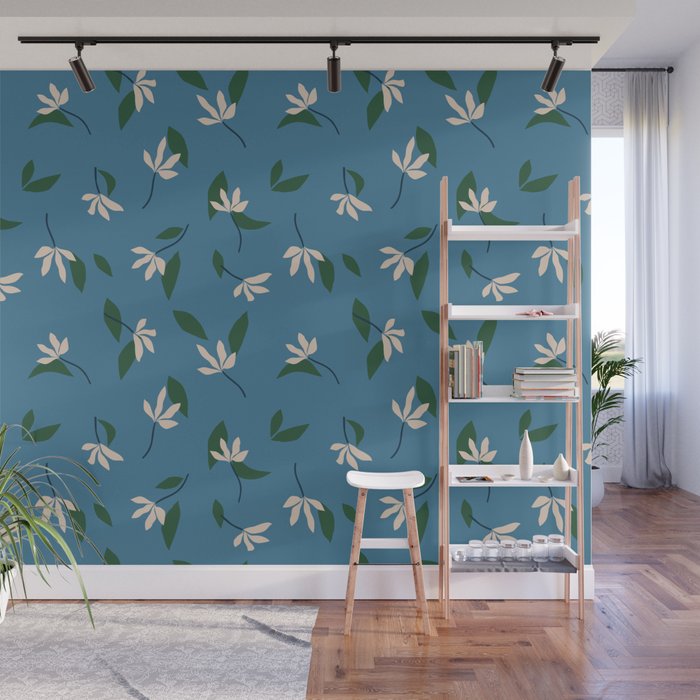 Sprouts | Blue Wall Mural