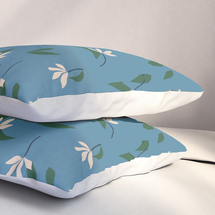 Sprouts | Blue Pillow Sham Gallery Image 3