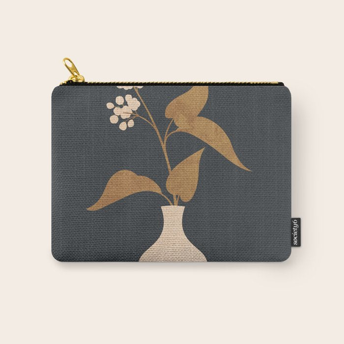 Minimal Abstract Art Vase Flower 4 Carry All Pouch Gallery Image 1