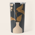 Minimal Abstract Art Vase Flower 4 Travel Mug Gallery Image 1