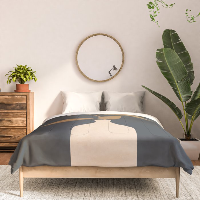 Minimal Abstract Art Vase Flower 4 Comforter Gallery Image 3