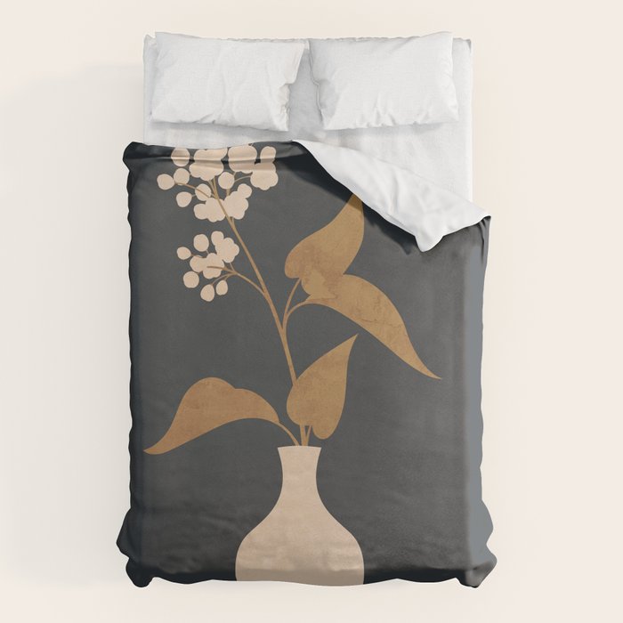 Minimal Abstract Art Vase Flower 4 Duvet Cover Gallery Image 1