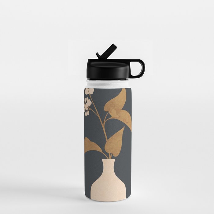 Minimal Abstract Art Vase Flower 4 Water Bottle Gallery Image 1