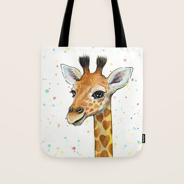 Baby Giraffe Tote Bag Gallery Image 1