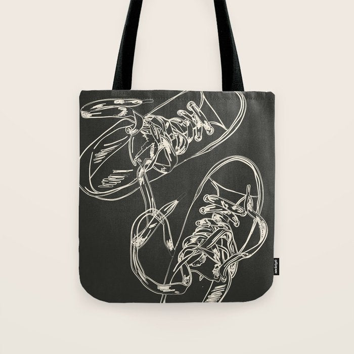Retro Sneakers Drawing 4 Tote Bag Gallery Image 1