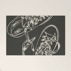 Retro Sneakers Drawing 4 Welcome Mat Gallery Image 1