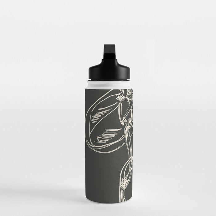 Retro Sneakers Drawing 4 Water Bottle Gallery Image 3