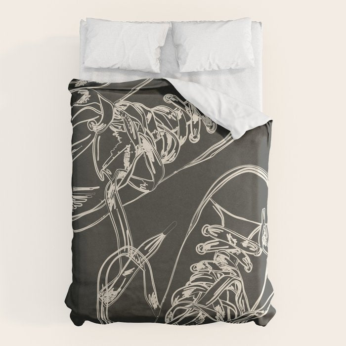 Retro Sneakers Drawing 4 Duvet Cover Gallery Image 6