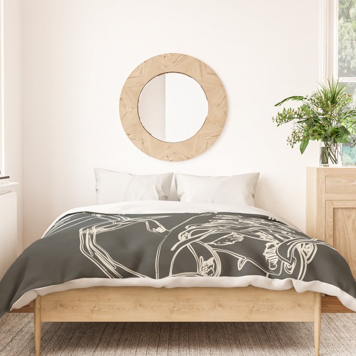 Retro Sneakers Drawing 4 Duvet Cover Gallery Image 3