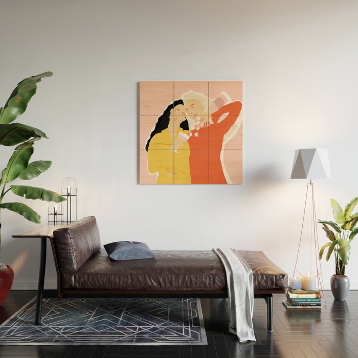 Best Friends and Wine Wood Wall Art Gallery Image 2