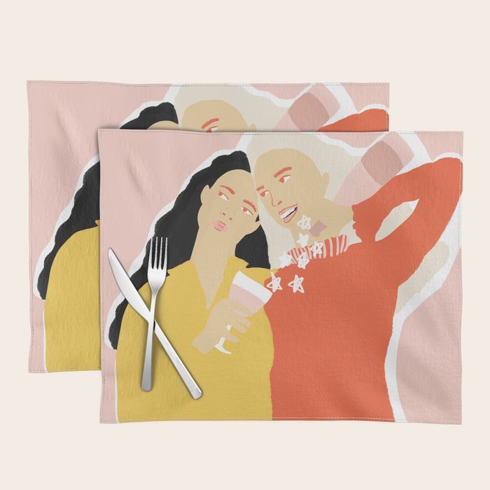 Best Friends and Wine Placemat Gallery Image 1