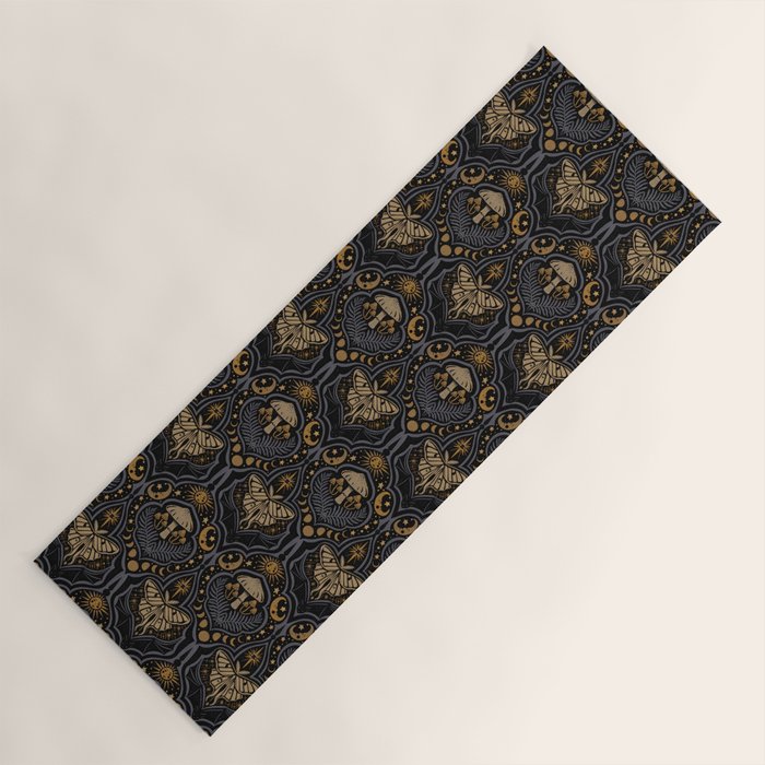 Celestial Forest Damask - Midnight Yoga Mat Gallery Image 1