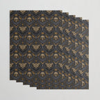 Celestial Forest Damask - Midnight Wrapping Paper Gallery Image 3