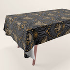 Celestial Forest Damask - Midnight Tablecloth Gallery Image 1