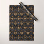 Celestial Forest Damask - Midnight Wrapping Paper Gallery Image 1