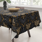 Celestial Forest Damask - Midnight Tablecloth Gallery Image 3