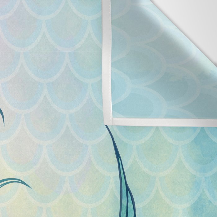 Watercolor Mermaid Wall Tapestry Gallery Image 3