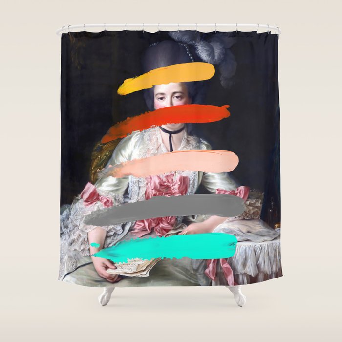 Composition 739 Shower Curtain Gallery Image 1