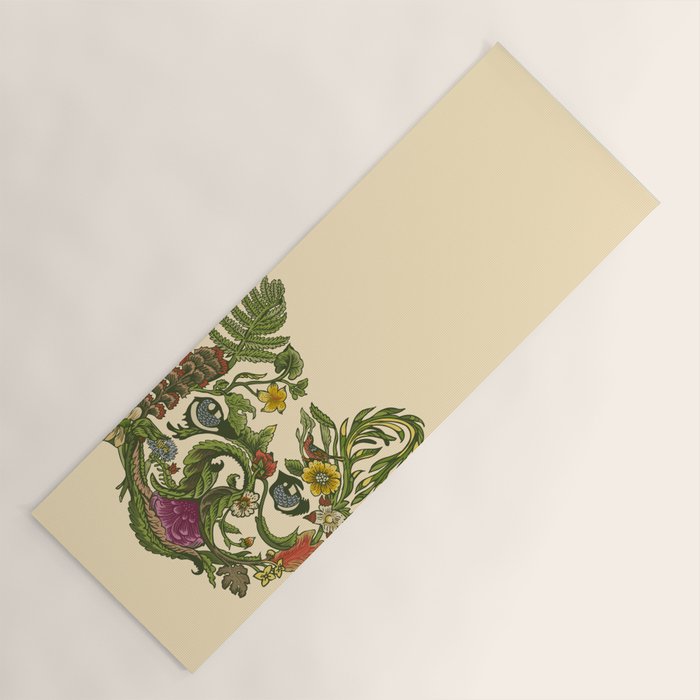 Botanical French Bulldog Yoga Mat Gallery Image 1