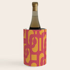 Mid Century Modern Loop Pattern in Magenta and Mustard Wine Chiller Gallery Image 3