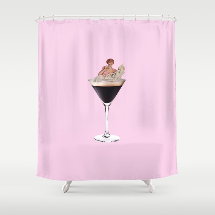 espresso martini 2 pink Shower Curtain Gallery Image 1