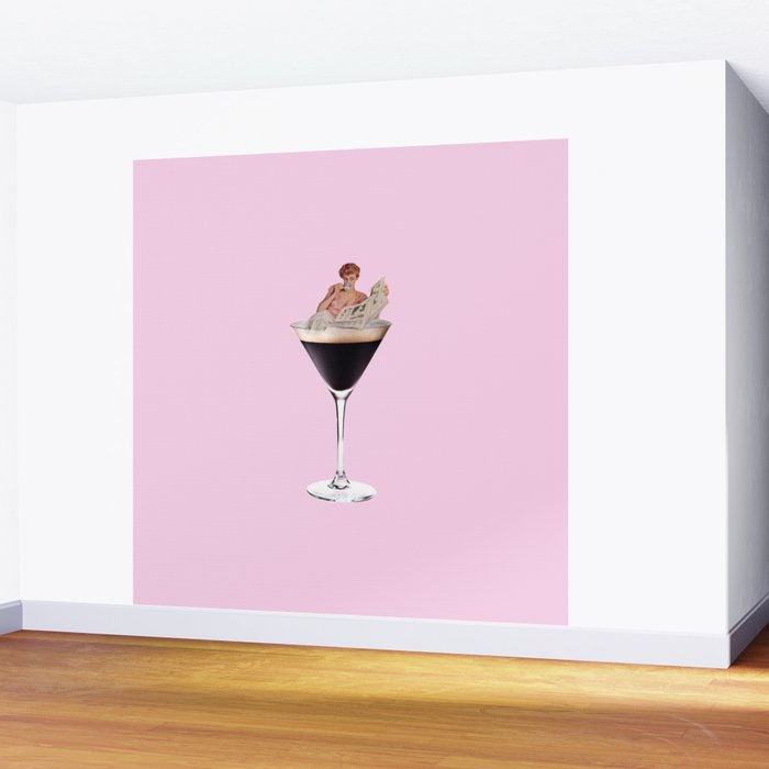 espresso martini 2 pink Wall Mural Gallery Image 2