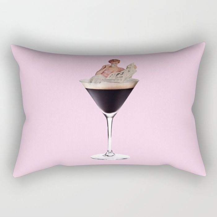 espresso martini 2 pink Rectangular Pillow Gallery Image 1