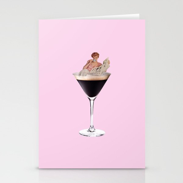 espresso martini 2 pink Stationery Card Gallery Image 2