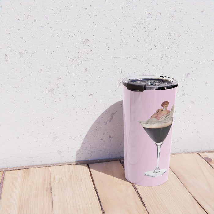 espresso martini 2 pink Travel Mug Gallery Image 4