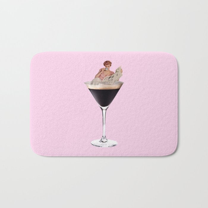 espresso martini 2 pink Bath Mat Gallery Image 1