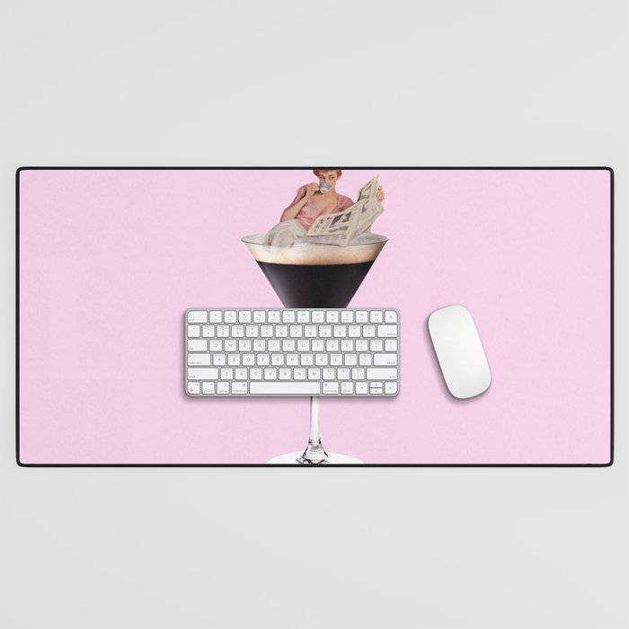 espresso martini 2 pink Desk Mat Gallery Image 1