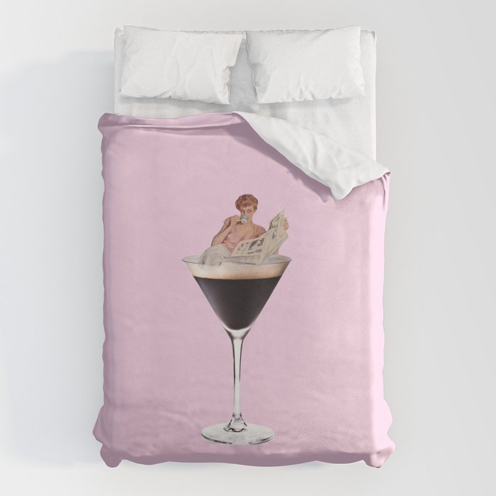 espresso martini 2 pink Duvet Cover Gallery Image 1