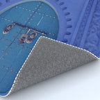 Islamic Architecture Blue Turquoise Secret Doorway Beautiful Engravings Rug Gallery Image 4