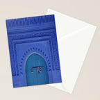 Islamic Architecture Blue Turquoise Secret Doorway Beautiful Engravings Stationery Card Gallery Image 2