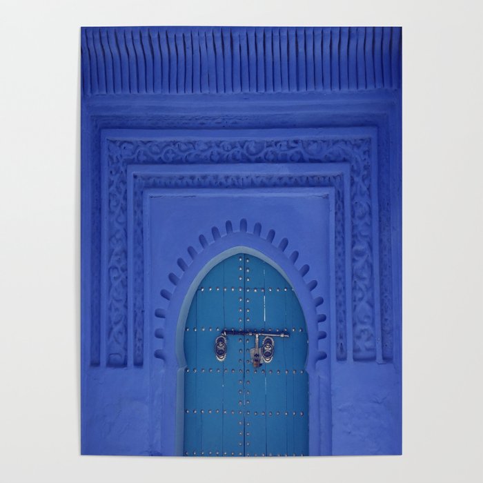 Islamic Architecture Blue Turquoise Secret Doorway Beautiful Engravings Poster Gallery Image 4