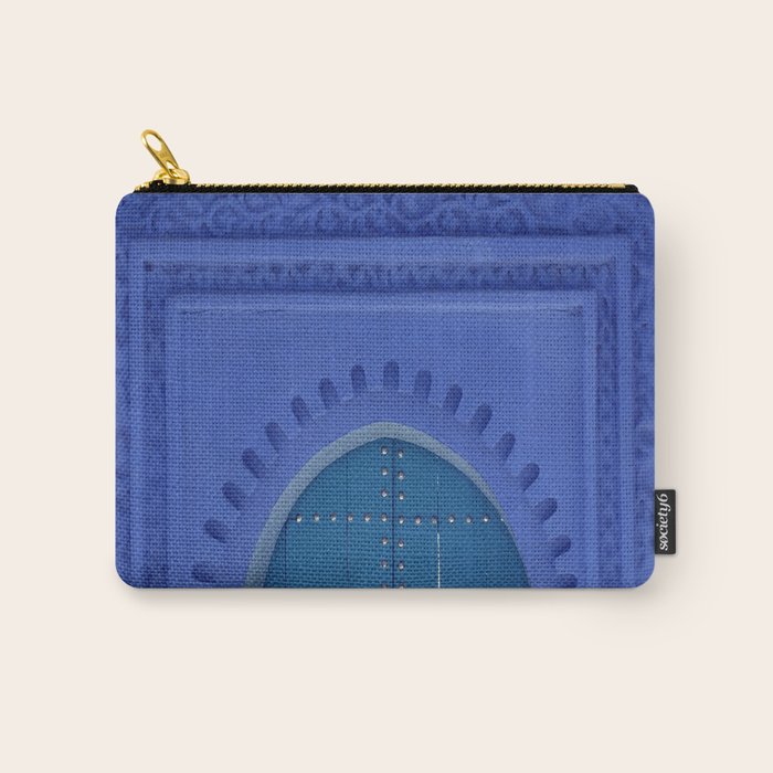 Islamic Architecture Blue Turquoise Secret Doorway Beautiful Engravings Carry All Pouch Gallery Image 1
