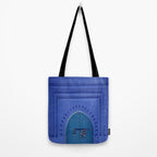 Islamic Architecture Blue Turquoise Secret Doorway Beautiful Engravings Tote Bag Gallery Image 2