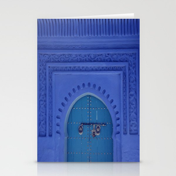 Islamic Architecture Blue Turquoise Secret Doorway Beautiful Engravings Stationery Card Gallery Image 1