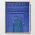Islamic Architecture Blue Turquoise Secret Doorway Beautiful Engravings Serving Tray Gallery Image 1