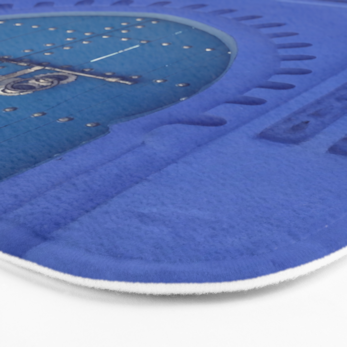 Islamic Architecture Blue Turquoise Secret Doorway Beautiful Engravings Bath Mat Gallery Image 3