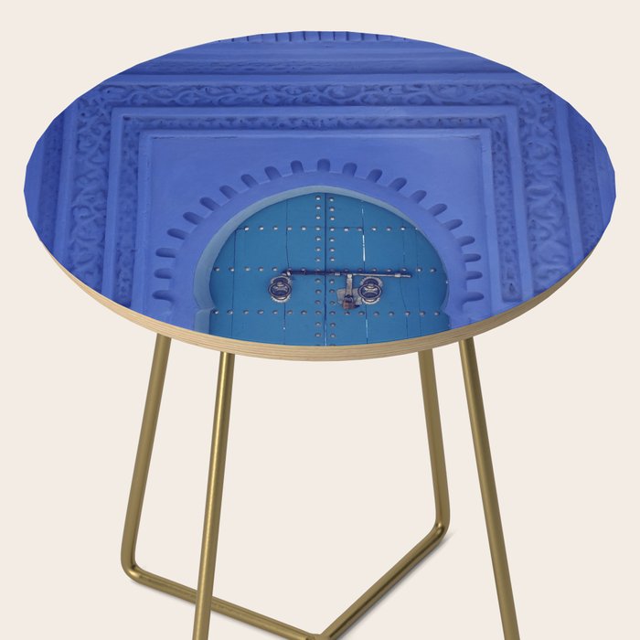 Islamic Architecture Blue Turquoise Secret Doorway Beautiful Engravings Side Table Gallery Image 2