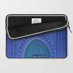 Islamic Architecture Blue Turquoise Secret Doorway Beautiful Engravings Laptop Sleeve Gallery Image 2