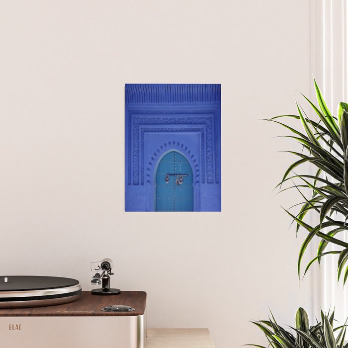 Islamic Architecture Blue Turquoise Secret Doorway Beautiful Engravings Poster Gallery Image 2