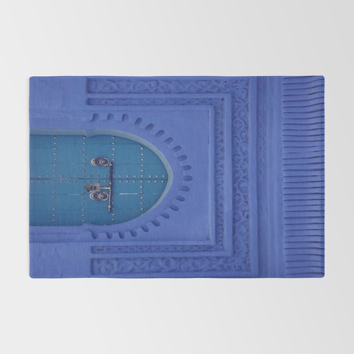 Islamic Architecture Blue Turquoise Secret Doorway Beautiful Engravings Rug Gallery Image 2