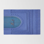 Islamic Architecture Blue Turquoise Secret Doorway Beautiful Engravings Rug Gallery Image 2