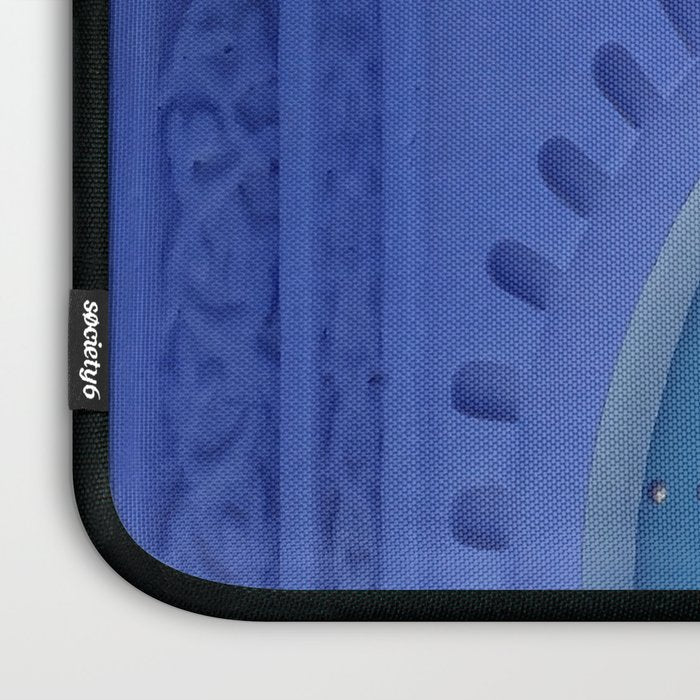 Islamic Architecture Blue Turquoise Secret Doorway Beautiful Engravings Laptop Sleeve Gallery Image 3