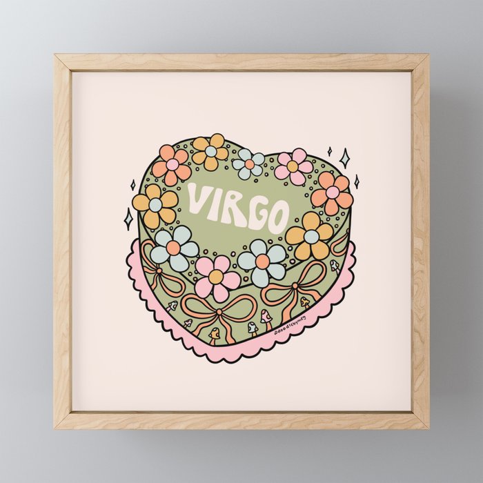 Virgo Heart Cake Mini Art Print Gallery Image 1