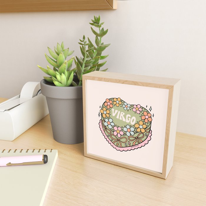 Virgo Heart Cake Mini Art Print Gallery Image 2