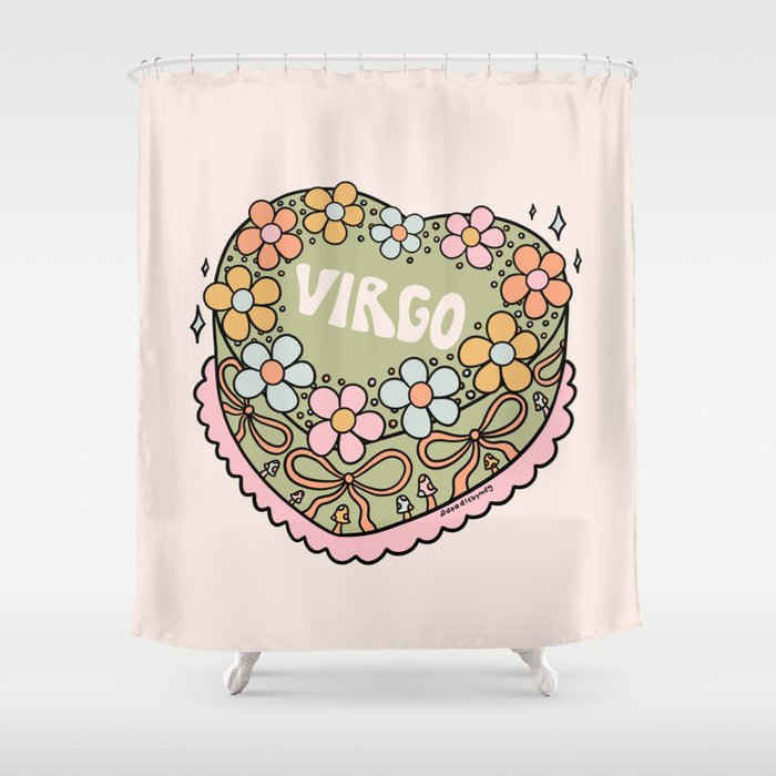 Virgo Heart Cake Shower Curtain Gallery Image 1